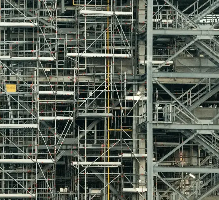 West Covina Scaffolding Rental industrial scaffold system providing access throughout a facility